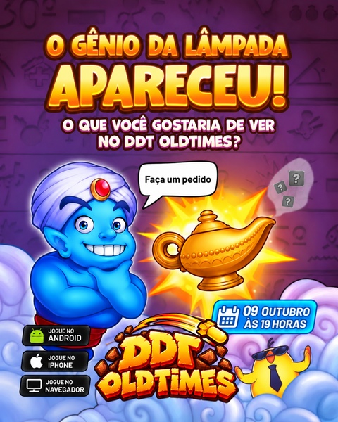Pôster do evento do Gênio da Lâmpada