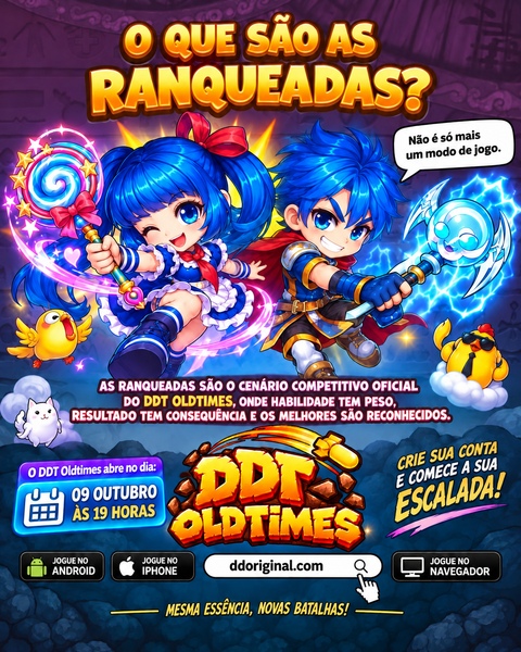 Pôster das ranqueadas: dois personagens em combate